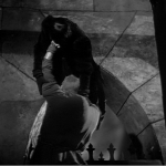 Quaismodo throws Frollo out the window  1939 Hunchback of Notre dame  picture image 