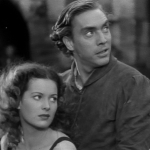 The Esmeralda and Gringoire at the end (Maureen O'Hara, Edmond O'Brien) 1939 Hunchback of Notre Dame picture image