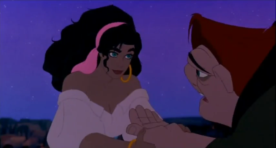 Esmeralda and Quasimodo Disney Hunchback of Notre Dame picture image