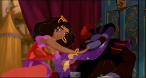 Esmeralda and Frollo Disney Hunchback of Notre Dame picture image