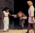 Esmeralda, Quasimodo and Phoebus Disney Hunchback of Notre dame picture image