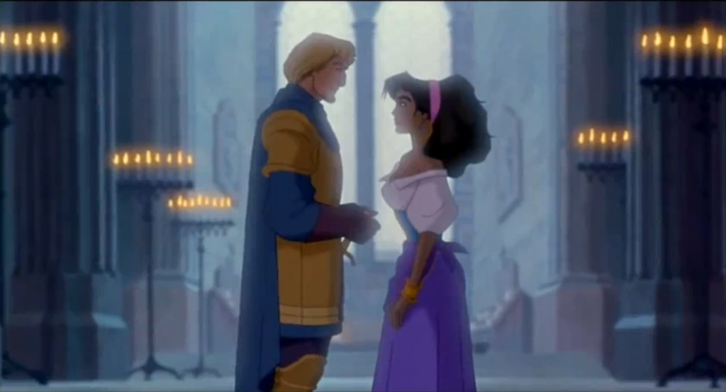 Esmeralda and Phoebus Disney Hunchback of Notre Dame picture image
