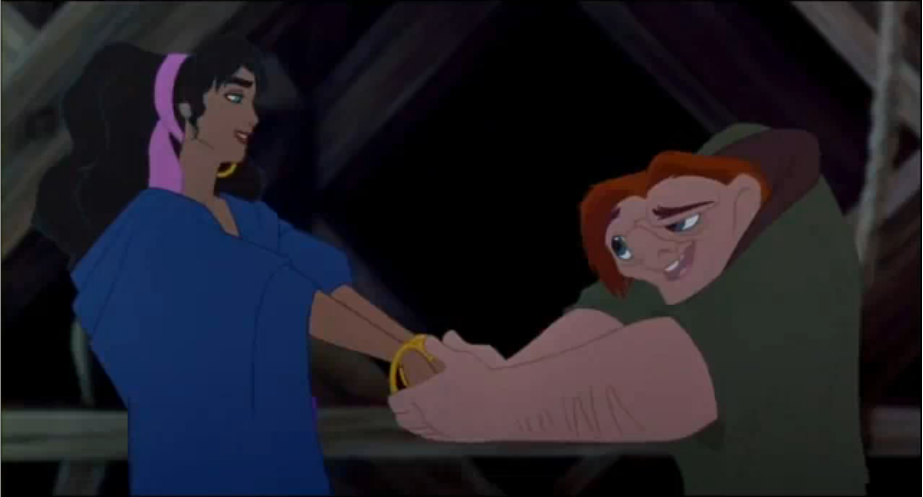 Esmeralda and Quasimodo Disney Hunchback of Notre Dame picture image