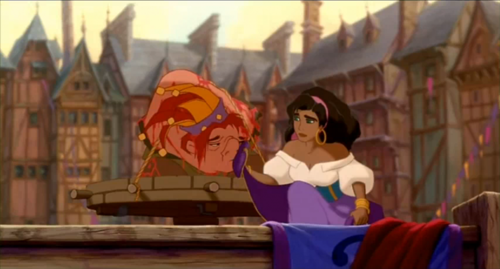 Esmeralda and Quasimodo Disney Hunchback of Notre Dame picture image