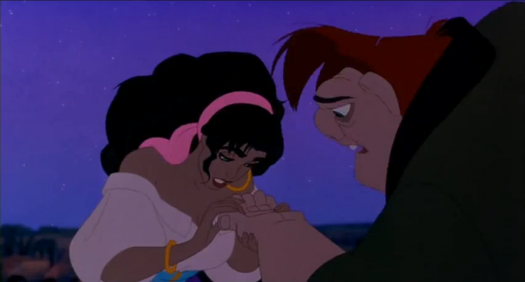 Esmeralda and Quasimodo Disney Hunchback of Notre Dame picture image
