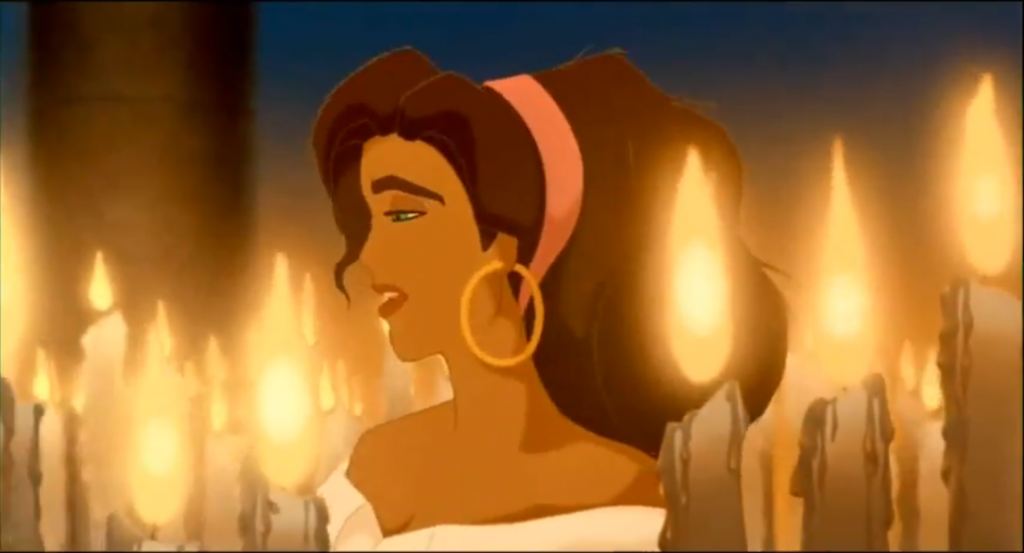 Esmeralda Disney Hunchback of Notre Dame singing "God Help the Outcast" picture image