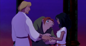 Esmeralda, Phoebus, and Quasimodo Disney Hunchback of Notre Dame picture image