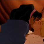 Phoebus and Esmeralda Kiss Disney Hunchback of Notre Dame