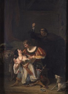 Auguste Couder's Painting of Frollo stabbing Phoebus picture image 