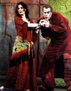 Tina Arena As Esmeralda in the Promotional Red Dress Notre Dame de Paris 2000 London Castpicture image