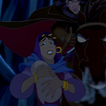 Frollo chases Quasimodo's mother during The Bells of Notre Dame Disney Hunchback of Notre Dame picture image