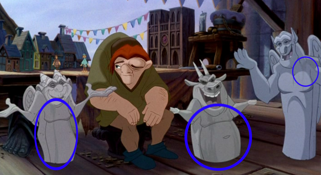 Stains on Gargoyles Disney Hunchback of Notre Dame picture image