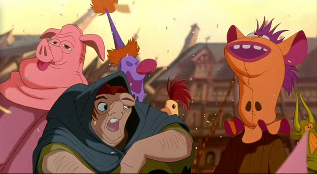 Quasimodo reacting to the craziness Topsy Turvy Disney Hunchback of Notre Dame picture image