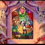 Beauty and the Beast Ending Shot Stained Glass Disney picture image