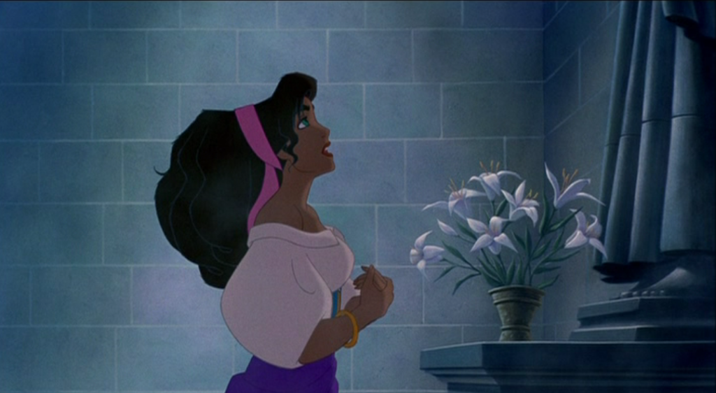 Esmeralda singing God Help the Outcasts Disney Hunchback of Notre Dame picture image