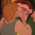 Madeline and Quasimodo kiss Sequel Hunchback of Notre Dame II Disney picture image