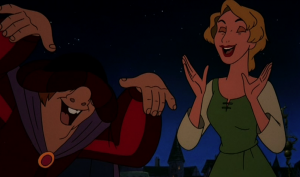 Madeline and Quasimodo laugh about Dumb Topic Sequel Hunchback of Notre Dame II Disney picture image