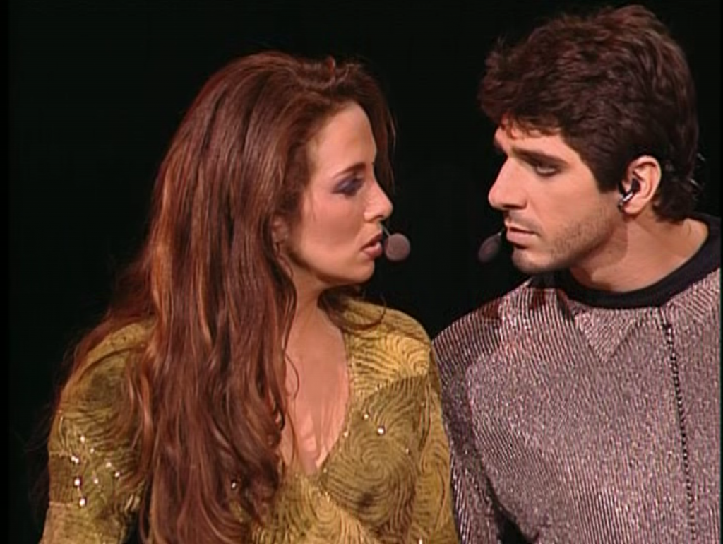 Helene  Segara as Esmeralda and Patrick Fiori as Phoebus Notre Dame de Paris picture image