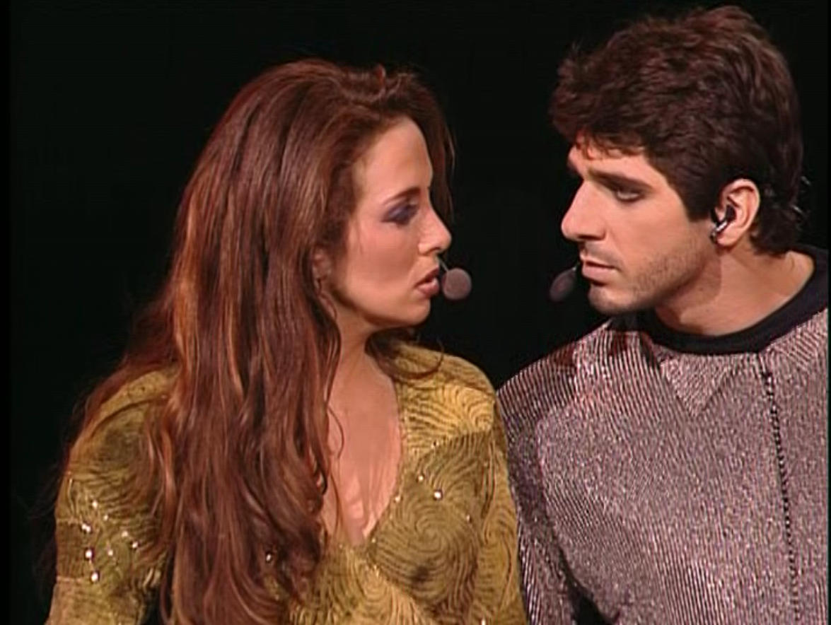 Helene Segara as Esmeralda and Patrick Fiori as Phoebus Notre Dame de Paris picture image