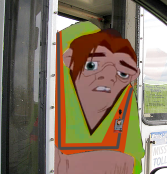 Quaimodo at work in a Toll Booth image image