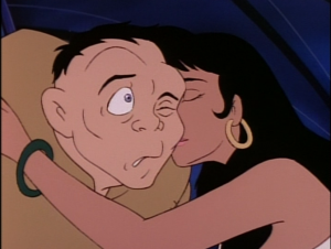 Esmeralda gives Quasimodo a kiss Jetlag version Hunchback of Notre Dame picture image