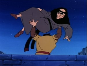 Quasimodo throws Frollo off a bridge Jetlag version Hunchback of Notre Dame picture image