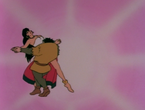Esmeralda dancing with Quasimodo, The Hunchback of Notre Dame, Jetlag picture image