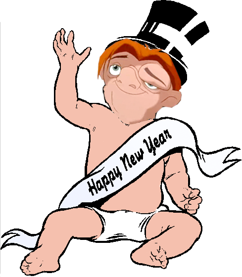 Quasimodo as the New Year's Baby picture image