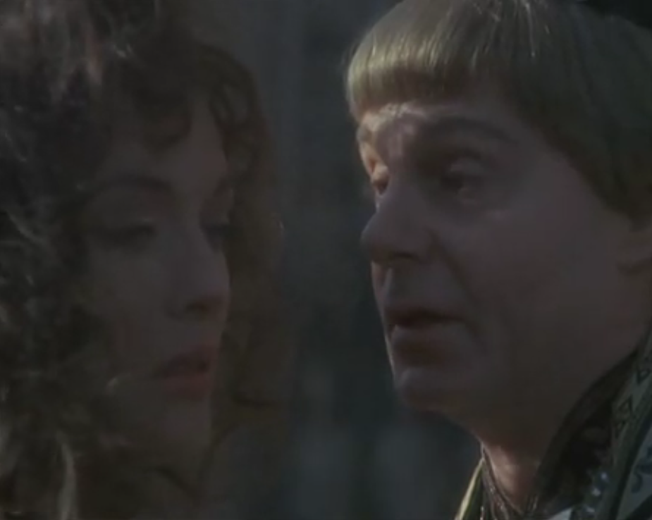 Lesley-Anne Down as Esmeralda & Derek Jacobi as Frollo,  1982 Hunchback of Notre Dame picture image