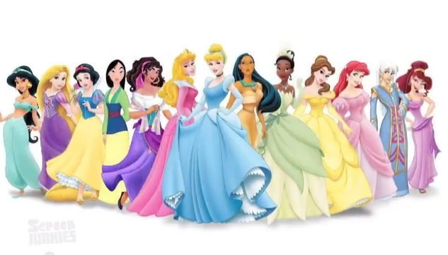 Disney Princess Line UP with Esmeralda, Megara and Kida, picture image