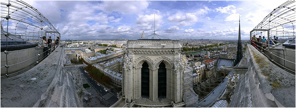 Panorama of atop the North Tower, From Paris  picture iamge