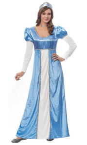 Costume Culture by Franco LLC Womens Medieval Blue Princess Halloween Costume picture image