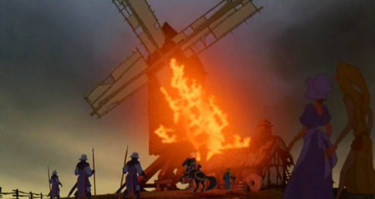 Frollo burns the Mill, Disney Hunchback  of Notre Dame picture image
