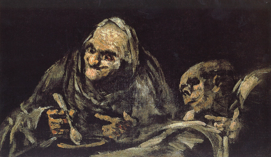 Goya painting titled "Old Men"  picture image