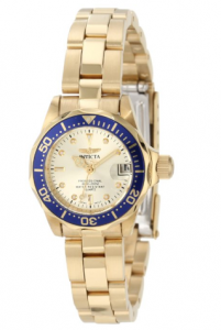 Invicta Women's  Pro Diver Collection 18k Gold-Plated Watch, Esmeralda women, Picture image 