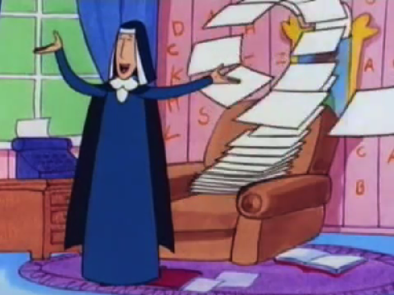 Ms Cavell and Floating paper in the Madeline and the Hunchback of Notre Dame  Song picture image 