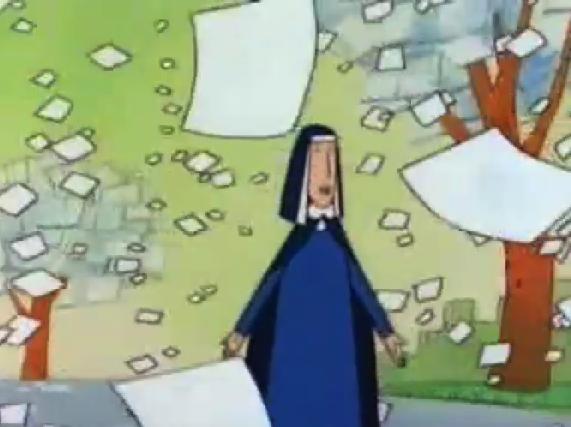 Ms Cavell and Floating paper in the Madeline and the Hunchback of Notre Dame  Song picture image 