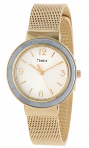 Timex Women's Ameritus Gold-Tone Stainless Steel Mesh Bracelet Dress Watch phoebus picture image