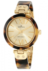 Anne Klein Women's  Gold-Tone Tortoise Shell Plastic Bracelet, Quasimodo women watch 