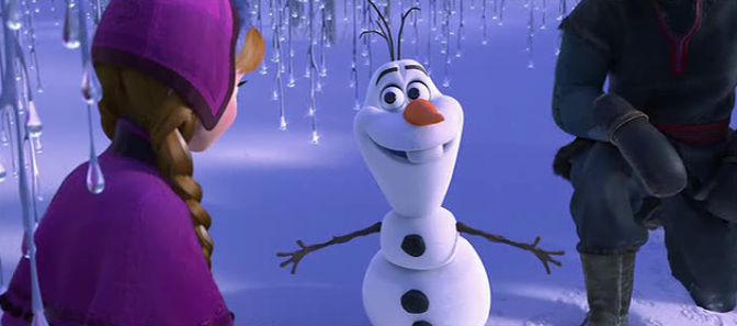 Anna and Olaf Frozen picture image