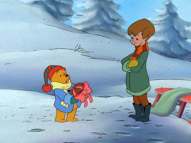 Pooh and Christopher Robin Winnie the Pooh: A Very Merry Pooh Year picture image