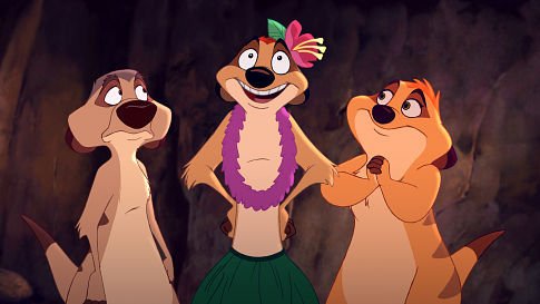 Timon in drag with his mother and Uncle Max The Lion King 1 1/2 picture image