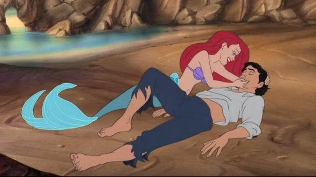Ariel and Erin on the Beach, The Little Mermaid  picture image