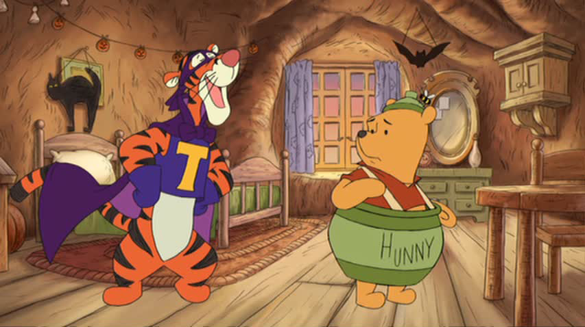 Tigger and Pooh in  Halloween costumes Pooh's Heffalump Halloween Movie picture image