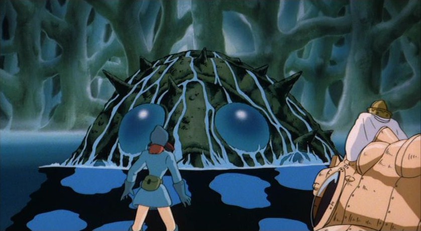 Nausicaa encounters  an Ohmu Nausicaa of the Valley of the Wind picture image