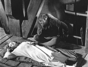 Maureen O'Hara as Esmeralda & Charles laughton as Quasimodo 1939 Hunchback of Notre Dame  picture image