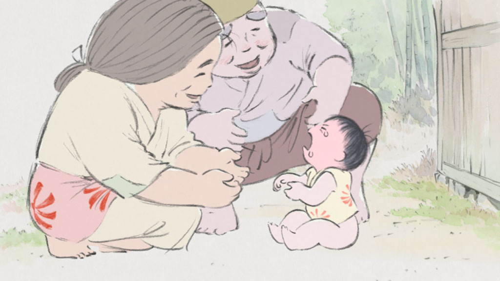 Kaguya as a baby and her parents The Tale of the Princess Kaguya picture image