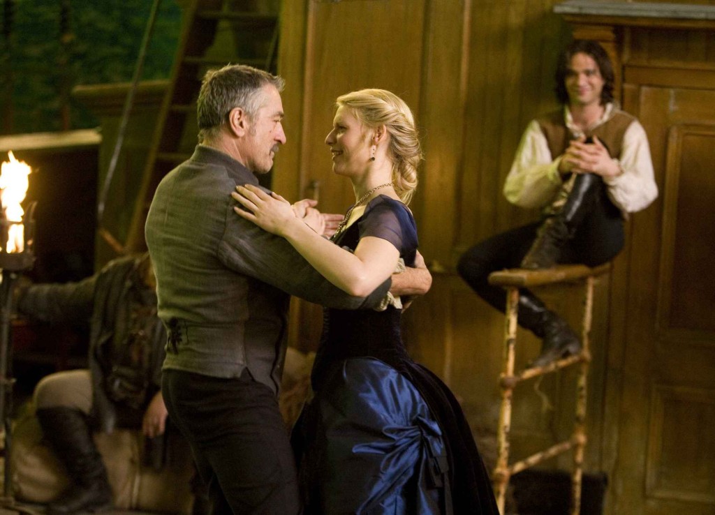 Charlie Cox as Tristan, Claire Danes as Yvaine, and Robert De Niro as Captain Shakespeare stardust picture image