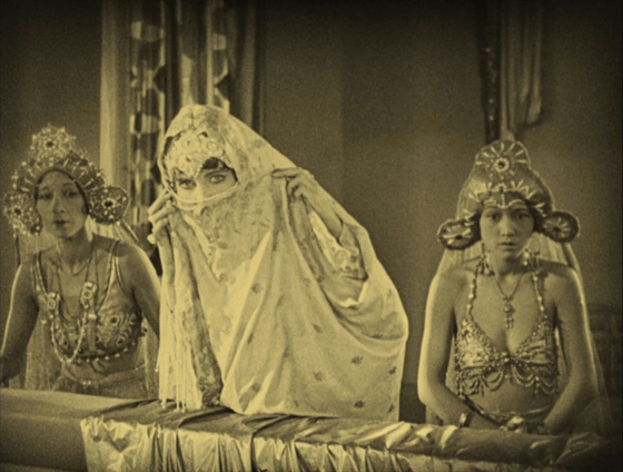 Julanne Johnston as The Princess with her servants looking at the Princes 1924 The Thief of Bagdad picture image
