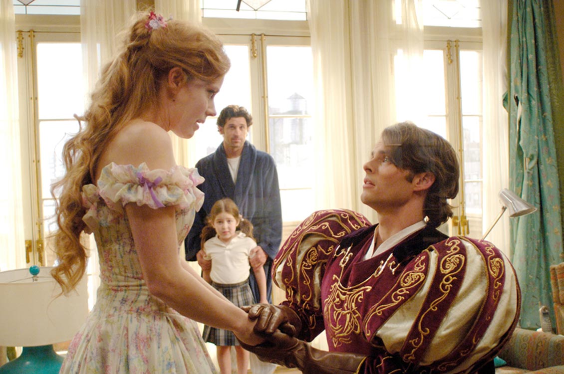 Amy Adams as Giselle with James Marsden as Prince Edward and with Patrick Dempsey as Robert and Rachel Covey as Morgan Enchanted picture image